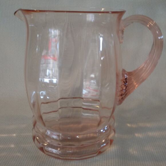 1930's MacBeth-Evans Depression Glass Pitcher in Pink 7516-7517 - Picture 1 of 16